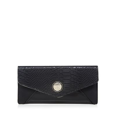 Designer black envelope large purse